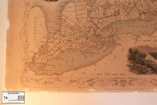 Antique Map of West Canada by John Tallis 1851