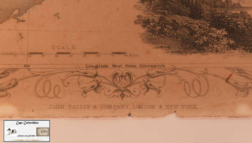 Antique Map of West Canada by John Tallis 1851