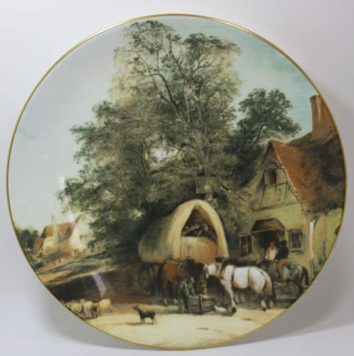 Halfway House, A Plate by Coalport, Painted by William Shayer