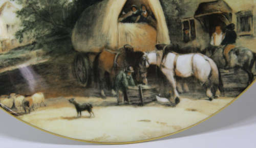 Halfway House, A Plate by Coalport, Painted by William Shayer