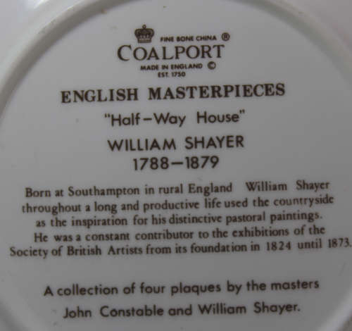Halfway House, A Plate by Coalport, Painted by William Shayer