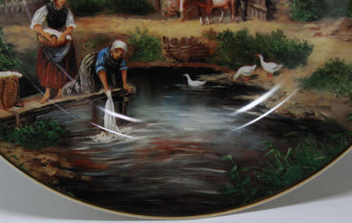 Farm Scene "Washing Day on the Farm" Plate