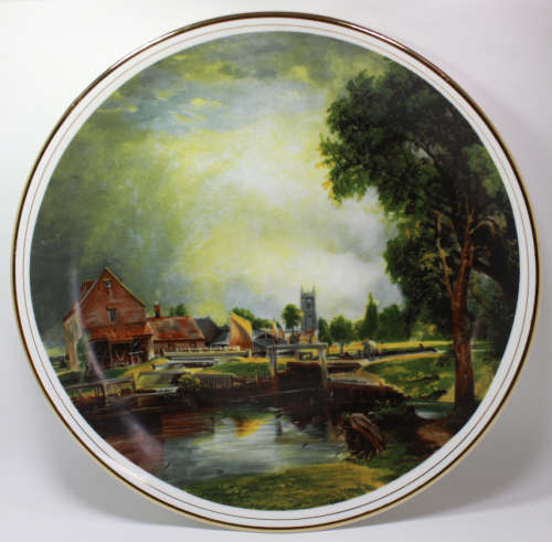 `Dedham Mill` by John Constable, A Fenton China Company Decorative Wall Plate