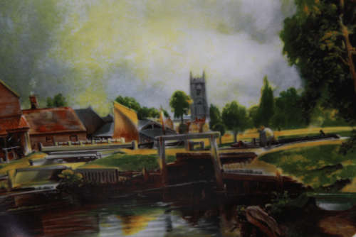 `Dedham Mill` by John Constable, A Fenton China Company Decorative Wall Plate