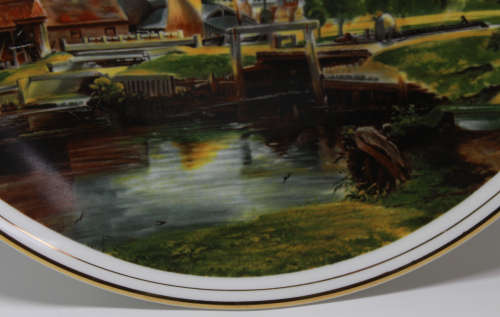 `Dedham Mill` by John Constable, A Fenton China Company Decorative Wall Plate