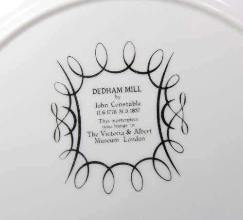 `Dedham Mill` by John Constable, A Fenton China Company Decorative Wall Plate
