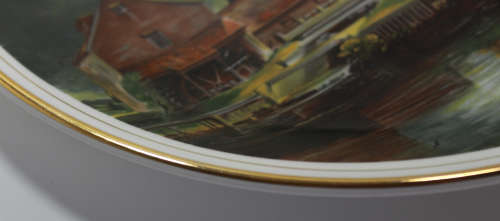 `Dedham Mill` by John Constable, A Fenton China Company Decorative Wall Plate