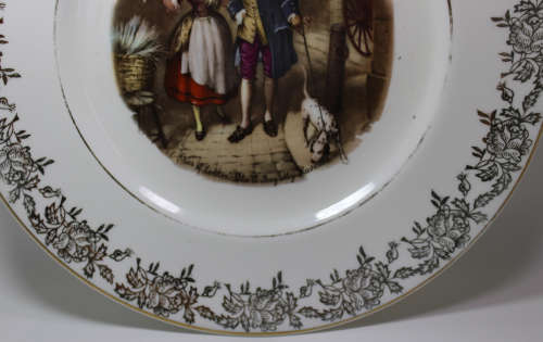 Vintage `Who`ll Buy My Lavender` Cries Of London Gilded Decorative Wall Plate By Royal Doulton