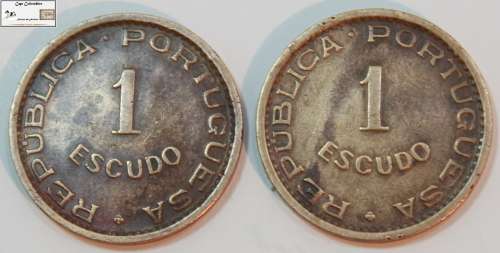 Mozambique 1 Escudo 1x1957 / 1x1962 (Two Coins) Circulated