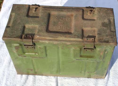 Vintage British Army Ammunition Box B166 II 1942 SF for Mortar Rounds