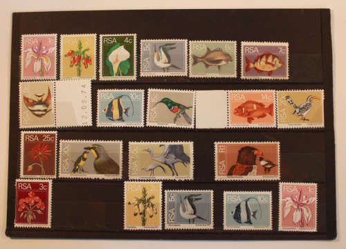 Ernst De Jong South Africa Series 1974 Fauna and Flora Set of Stamps Plus Variants