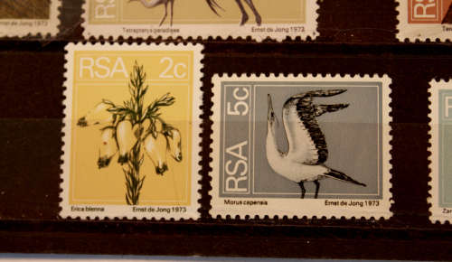 Ernst De Jong South Africa Series 1974 Fauna and Flora Set of Stamps Plus Variants