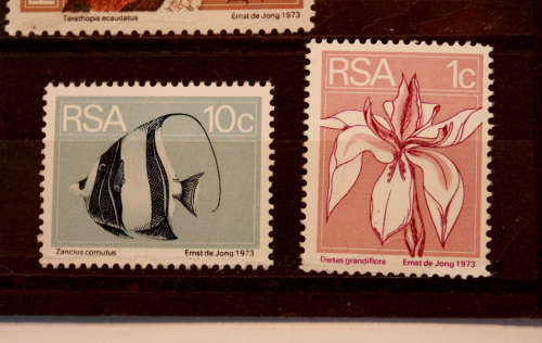 Ernst De Jong South Africa Series 1974 Fauna and Flora Set of Stamps Plus Variants