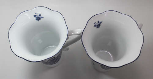 Pair of Delfts Blaauw Oude Molen Fabriek Vases with Handle