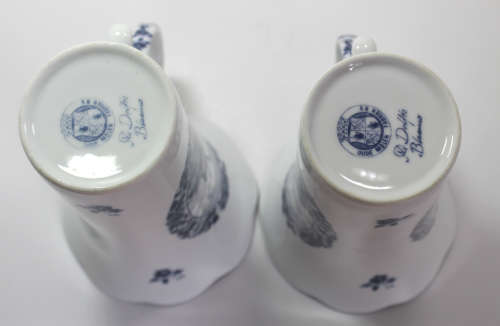 Pair of Delfts Blaauw Oude Molen Fabriek Vases with Handle