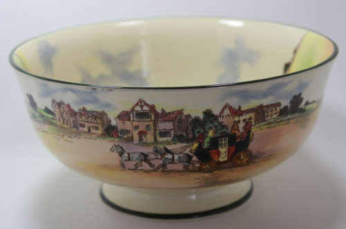 Royal Doulton Old English Coaching Scenes Footed Bowl.