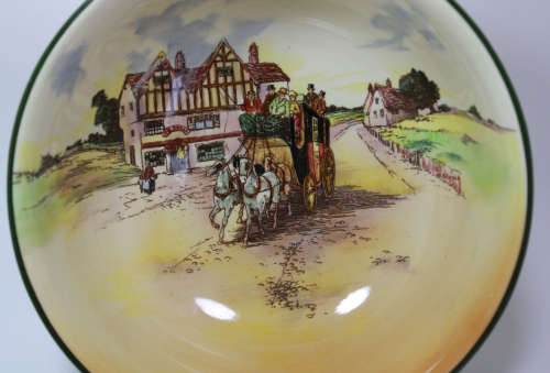Royal Doulton Old English Coaching Scenes Footed Bowl.