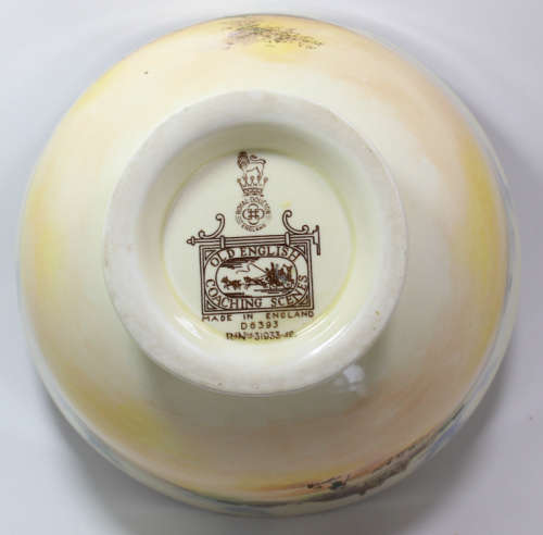 Royal Doulton Old English Coaching Scenes Footed Bowl.