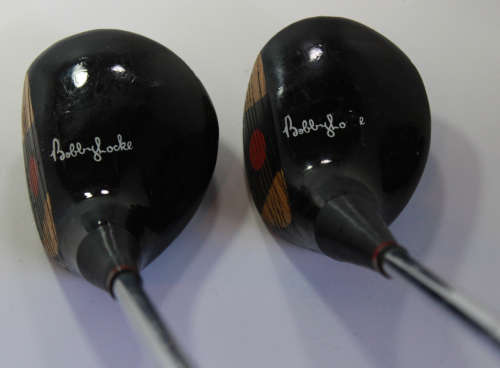 Vintage Pair of Woods Bobby Locke 2 and 4 Woods RH Golf Clubs