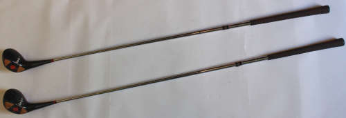 Vintage Pair of Woods Bobby Locke 2 and 4 Woods RH Golf Clubs