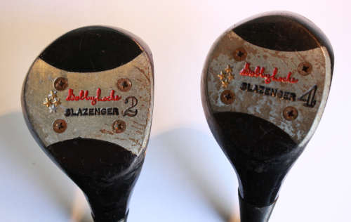 Vintage Pair of Woods Bobby Locke 2 and 4 Woods RH Golf Clubs