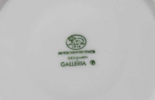 Pair of Hutschenreuther Galleria Saucers, White with Gold Edging