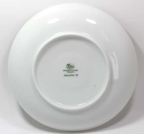 Pair of Hutschenreuther Galleria Saucers, White with Gold Edging