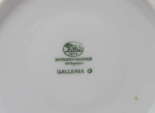 Pair of Hutschenreuther Galleria Saucers, White with Gold Edging