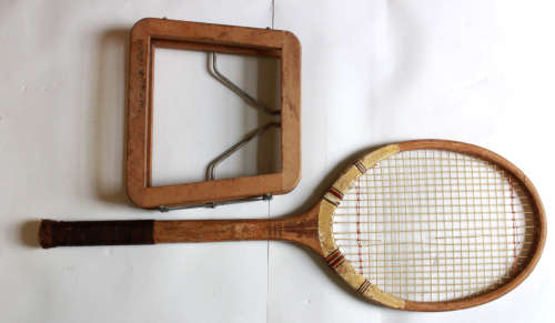 Vintage Dunlop Maxply Fort Wooden Tennis Racquet with Frame Press