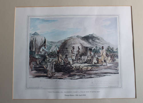 Thomas Baines Trader Mr Harris`s Cabin Near The White Kei Africana Museum Reproduction Print Framed