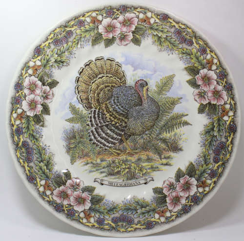 Vintage Decorative Wall Plate by Churchill - Wildlife Scenes Series `Meleagridiana` (Turkey)