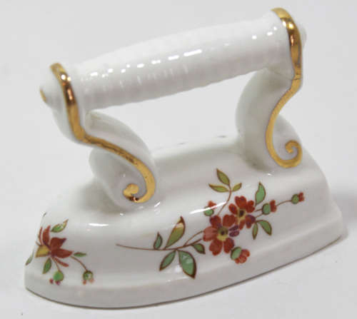 Vintage Bone China Miniature Steam Iron by Hammersley