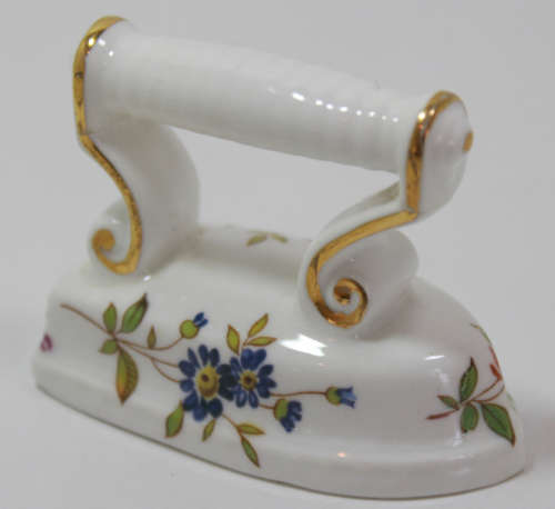 Vintage Bone China Miniature Steam Iron by Hammersley