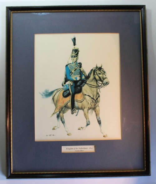 Cavalry Officer Kingdom Of The Netherlands 1825 by Wolfgang Tritt Framed Reproduction Print