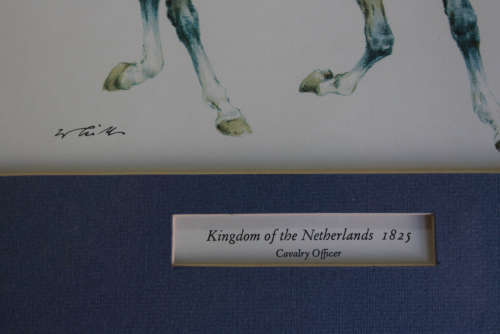 Cavalry Officer Kingdom Of The Netherlands 1825 by Wolfgang Tritt Framed Reproduction Print