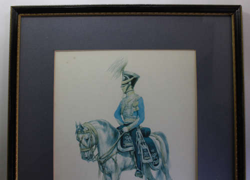Cavalry Officer Great Britain 1845 by Wolfgang Tritt Framed Reproduction Print.