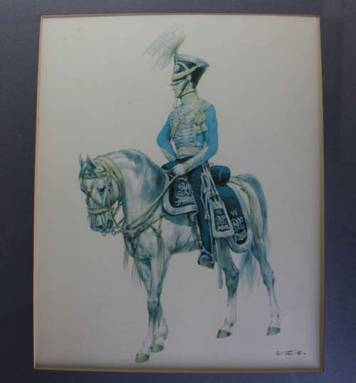 Cavalry Officer Great Britain 1845 by Wolfgang Tritt Framed Reproduction Print.
