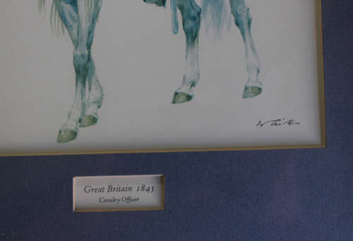 Cavalry Officer Great Britain 1845 by Wolfgang Tritt Framed Reproduction Print.