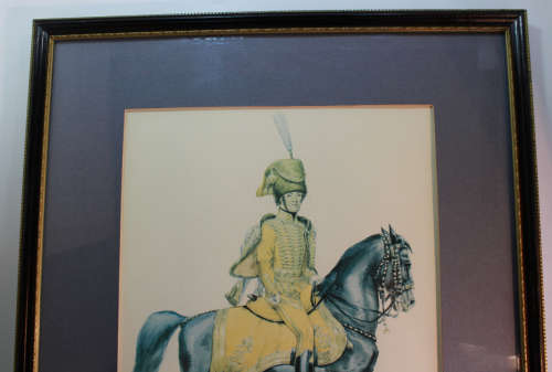 Cavalry Officer Austrian Empire 1820 by Wolfgang Tritt Framed Reproduction Print