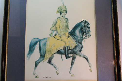 Cavalry Officer Austrian Empire 1820 by Wolfgang Tritt Framed Reproduction Print
