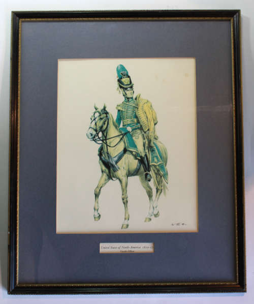 Cavalry Officer United States of North America 1810-17 by Wolfgang Tritt Framed Reproduction Print