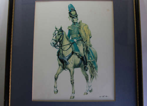 Cavalry Officer United States of North America 1810-17 by Wolfgang Tritt Framed Reproduction Print