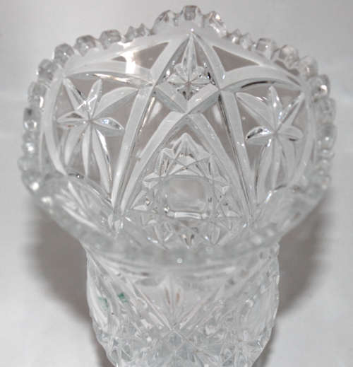 Elegant Vintage Lead Crystal Footed Vase