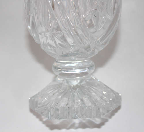 Elegant Vintage Lead Crystal Footed Vase