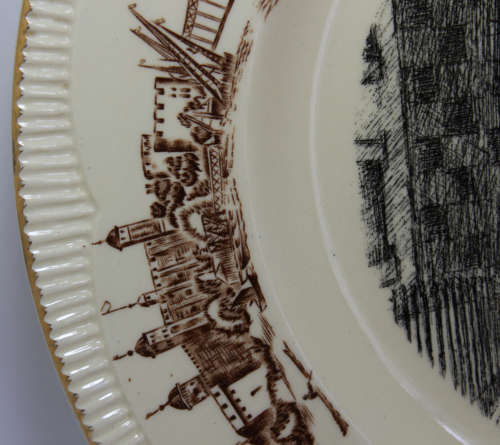 Vintage Clarice Cliff Law Courts Newport Pottery Decorative Wall Plate Reg No 840076 Plate