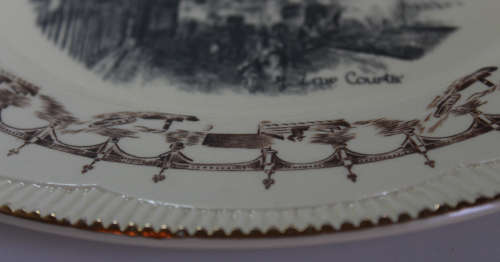 Vintage Clarice Cliff Law Courts Newport Pottery Decorative Wall Plate Reg No 840076 Plate