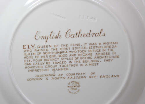 Vintage Wedgwood English Cathedrals `Ely, Queen Of The Fens` Decorative Wall Plate