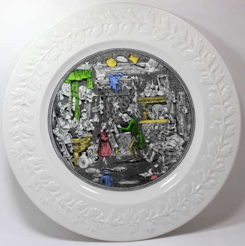 Decorative Wall Plate `The Old Curiosity Shop` Illustrations from Dickens, by Adams