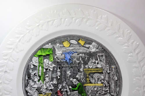 Decorative Wall Plate `The Old Curiosity Shop` Illustrations from Dickens, by Adams