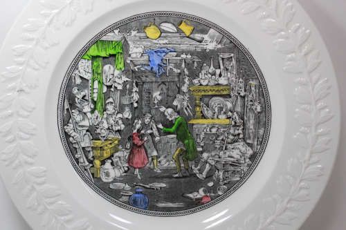 Decorative Wall Plate `The Old Curiosity Shop` Illustrations from Dickens, by Adams